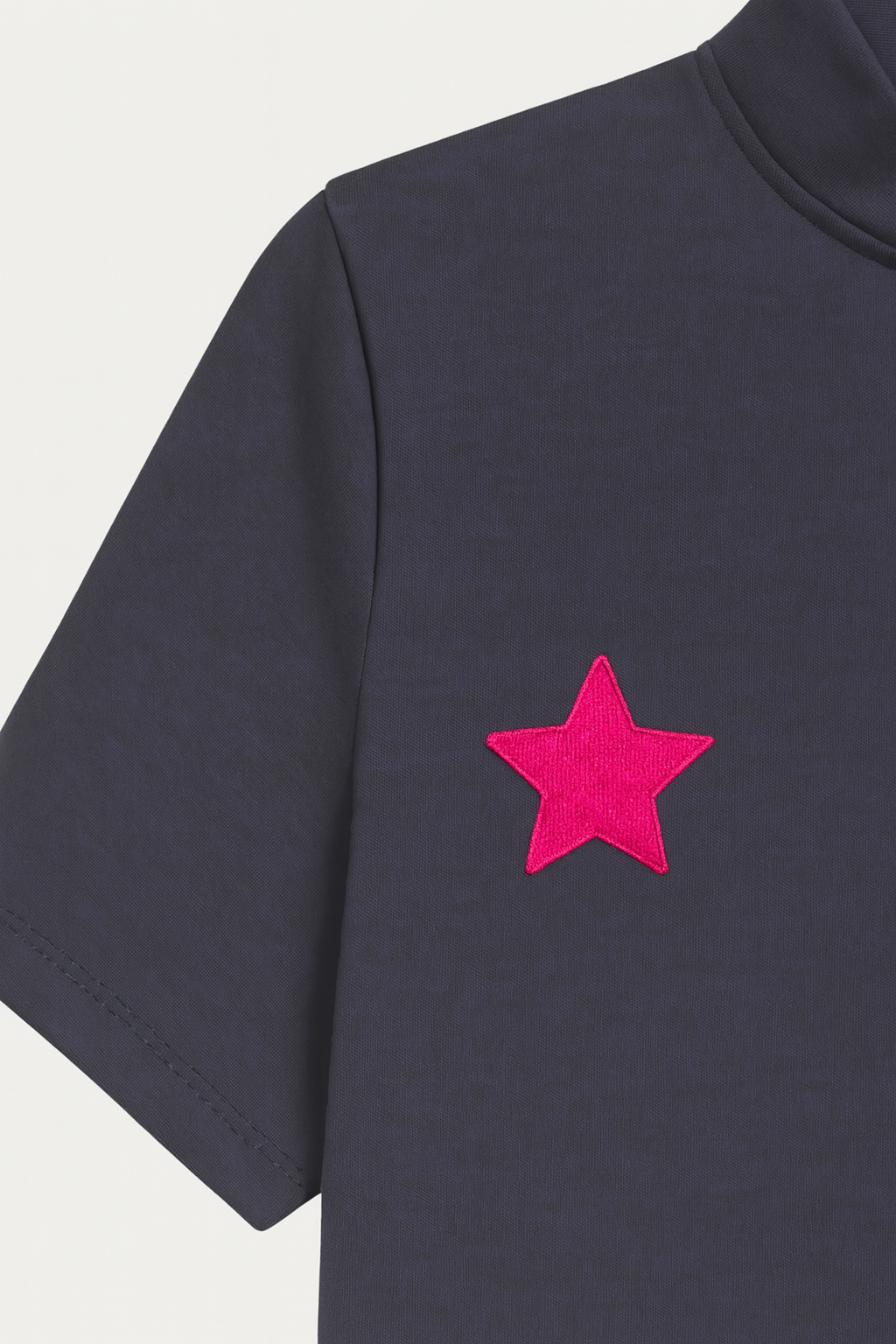 Navy Cropped Polo NVR